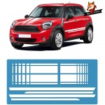 Racing Stripe Body Kit Decal Car Stickers Car Hood Trunk Rear Side Skirt for Mini Cooper Countryman R60 2013-2016